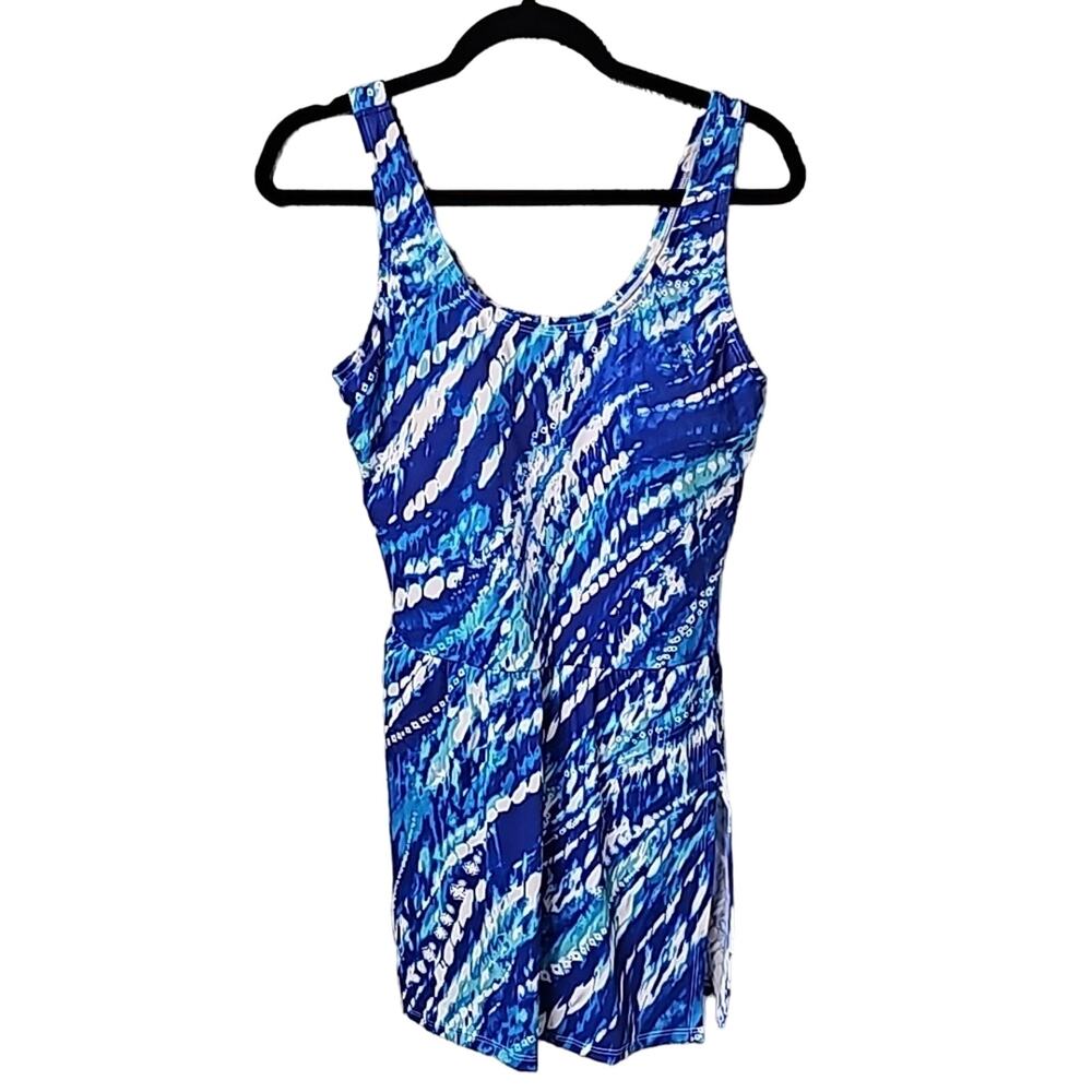 Swimsuits for All Women's Plus Size Side Slit Swim Dress Size 18 NEW
